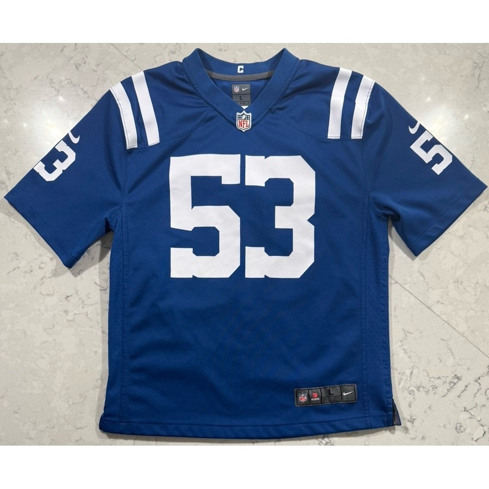 Nike Indianapolis Colts Shaquille Leonard 53 Jersey Youth Large 14/16‎ Blue NFL